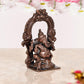 Copper Lord Ganesha Ganpati Idol Vinayak Religious Statue Copper Murti Multicolor (Height 4 Inch)