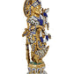 Brass Radha Krishna Idol Standing Pose Brass Idol Multicolor Statue, Height :19 Inch