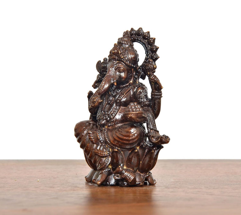 Bronze Lord Ganesha Idol (Height: 2.5 Inch)