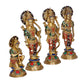 Brass Ram Darbar Statue Idol for Temple Mandir On Base | Height 12.5 Inches