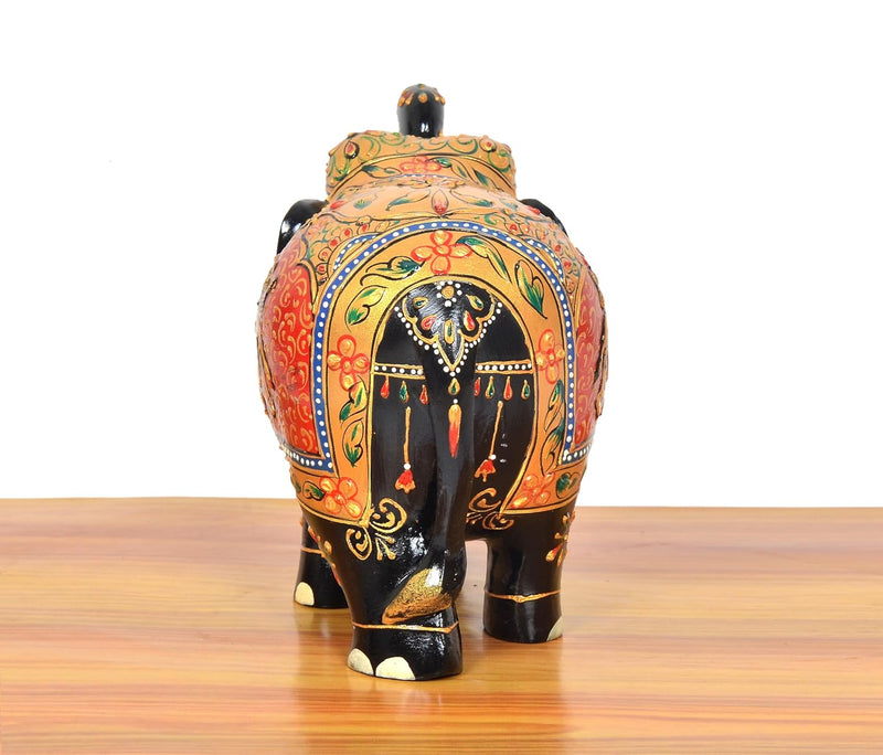 Wooden Elephant Show Piece (Height 6 Inch)