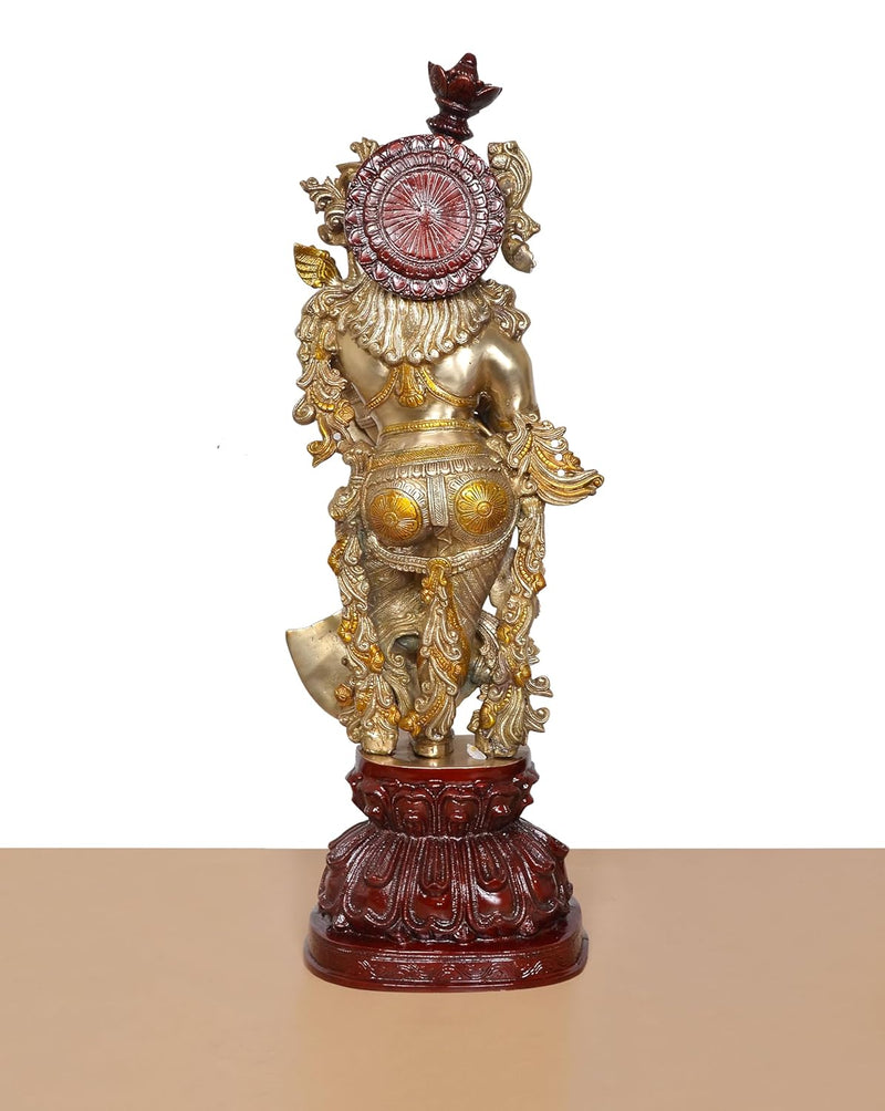 Brass Radha Krishna Idol (Height 37 Inch)