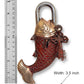 Brass Fish Lock - Antique Style Decorative Padlock with Key Showpiece for Home and Decor (Height 7 Inch)