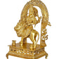 Brass Durga Statue Idol On Base with Frame for Temple Home Decor | Height : 27 Inches