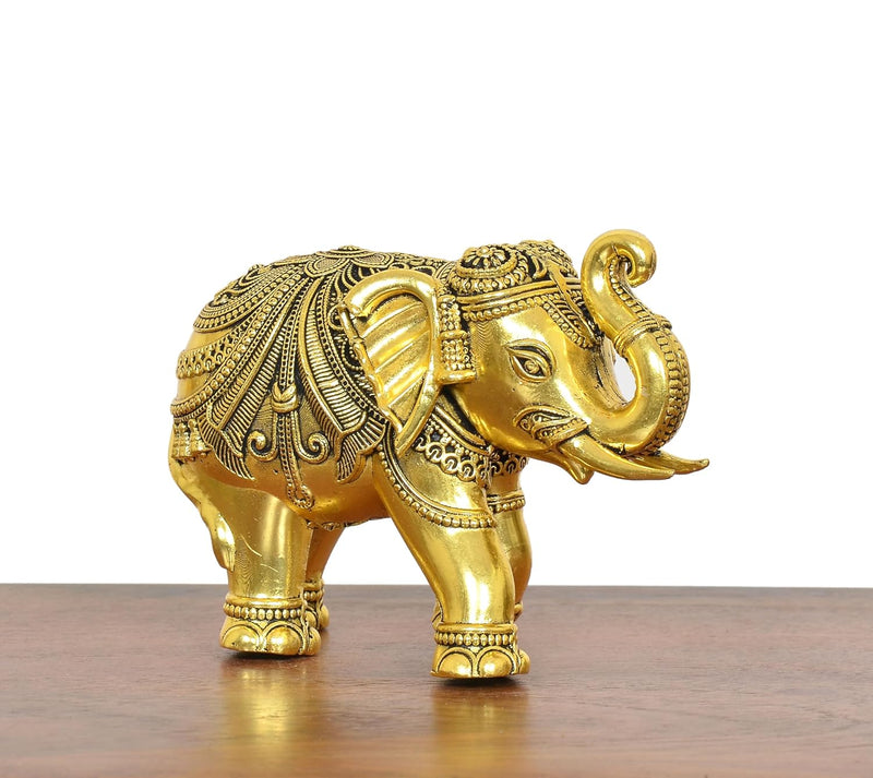 Bronze Elephant Figurine Best gifts (Golden)