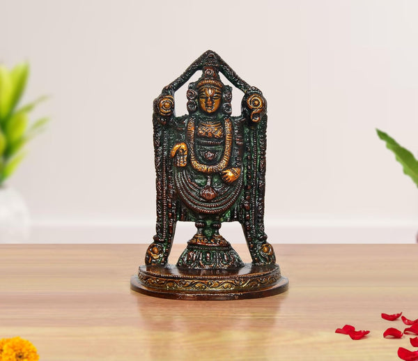 Brass Lord Tirupati Bala Ji Idol (Height :4 inch) (Color 3) Mandir Setting