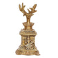 Brass Tulsi Plant ATOP Tortoise Statue Idol Murti for Home Decor Pooja Mandir Decorative Showpiece (Height 6 inch)