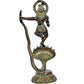 Brass Krishna Bhagwan Murti Dancing on Kaliya Naag - Religious Statue for Home Temple Pooja Mandir Office Decor (Height 13 Inch)