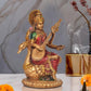 Resin Saraswati Idol Statue for Home Decor On Swan for Home Decor Diwali Temple Mandir Pooja | Height : 8.5 Inch