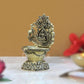 Bronze Lakshmi Laxmi Diya Oil Lamp for Diwali Pooja Gift Decoration Showpiece (Height 4 Inch)