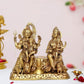 Brass Shiv Parivar Sitting Shiva Family Idol for Home Decor Pooja Mandir (Height 12 Inch)