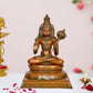 Brass Hanuman Ji Blessing Idol - Hindu Deity Statue for Home Temple (Height: 18 Inch)