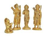 AONA brass Ram Darbar statue, three full standing figures and one seated figure