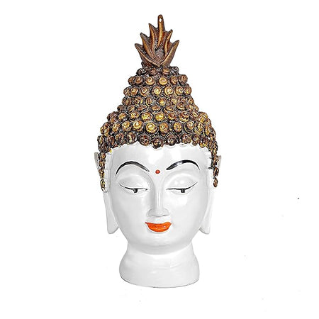 Resin Buddha Head Yoga Decor (Height: 5.5 inches)