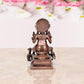 Copper Lord Surya Dev Rath Idol with Seven Horse for Pooja Mandir Gift Decoration Showpiece (Height 4 Inch)