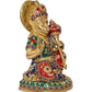 Brass Hanuman JI Sitting Statue Idol Sculpture Statue for Home Decor Pooja Mandir (Height: 9 Inch)