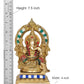 Brass Laxmi Ganesh Statue - Handcrafted Goddess Lakshmi and Lord Ganesha Idol for Home Decor and Pooja - Hindu Deities Figurine (Height 5.5 Inch)