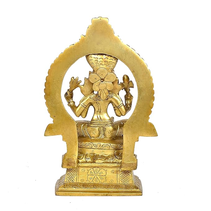 Brass Lord Mariamma Idol Statue Figurine Sculpture for Home Office Temple Decorative Showpiece Gift Item Golden Height 6.8 Inches