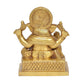 Brass Lord Ganesha Idol Statue Decorative Sculpture for Home Office Mandir Pooja Showpiece (Height 7 Inch)