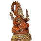 Brass Lord Ganesha Idol Ganesh Statue Sculpture for Home Decor Office Mandir Pooja Decorative Showpiece (Height 7.5 Inch)