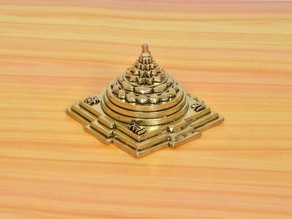 Superfine Brass Shri Yantra (Height 2 Inch) Study Setting