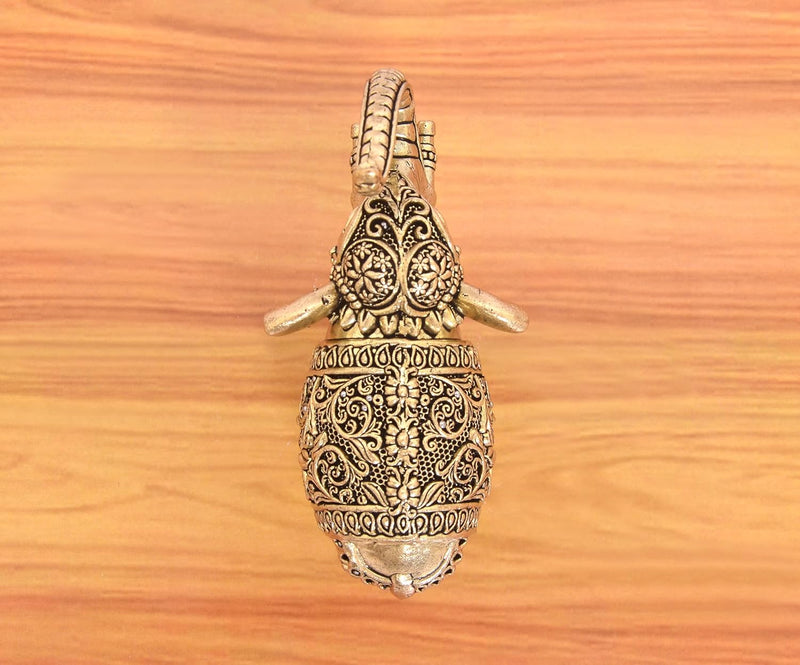 Bronze Elephant Figurine (Height: 4 Inches)