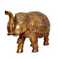 Brass Elephant Figurine - Decorative Statue for Home Decor, Feng Shui, and Good Luck (Height 16 Inch)