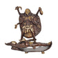 Brass Goddess Mahakali Kali MATA Idol Statues with Shivji, for Home Decor Pooja Mandir Temple (Height: 8.5 inch)