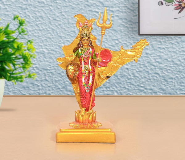 Resin Mother India Idol (Height 8 inch) (Multicolor 1)
