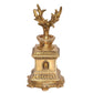 Brass Tulsi Plant ATOP Tortoise Statue Idol Murti for Home Decor Pooja Mandir Decorative Showpiece (Height 6 inch)