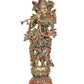 Brass Krishna Big Size Idol Statue Sculpture for Home Decor Mandir Pooja Temple Gift (Height 29 inch)