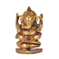 Resin Ganesha on Shankh Decorative for Home Decor Temple Pooja Mandir,Showpiece (Height: 3 Inch)