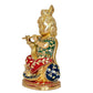 Brass Shankh Krishna Statue | Krishna Sitting Idol | Bal Krishna Sitting on Shankh | Krishna Shank Idol Brass Multicolor Colour (Height : 8 Inch)