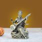 Bronze Maa Saraswati Statue - Handcrafted Hindu Goddess Saraswati Idol for Home Decor and Pooja (Height 3 Inch)