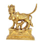 Brass Kamadhenu Cow with Wings | for Pooja Home Decor Mandir | (Height 7 Inch)