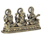 Brass Ganesha laxmi Saraswati Idol Temple Murti Diwali Pooja Gift Decoration Showpiece (Height 3 Inch)