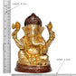 Brass Lord Ganesha Idol Statue Decorative Sculpture for Home Decor Office Mandir Pooja Showpiece (Height 8 Inch)