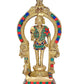 Brass Standing Lord Kartikeya Murugan Murti Decorative Showpiece Brass Idol Height 10 Inch