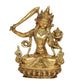 Brass Manjushree Statue - Home Decor | Traditional Buddhist Art | Spiritual Sculpture for Wisdom (Height 6 Inch)