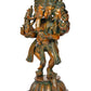 Brass Dancing Panchmukhi Ganesha Statue Home Temple Office Figurine Showpiece Multicolour (Height 15 Inch)