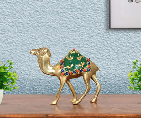 Brass Camel Figurine Showpiece (Height : 5 inch)