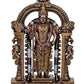 Resin Lord Swami Kartikeya Ji Kartik Statue with Peacock Murugan Subramanya Murti Height 8.5 Inch