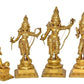 Ram Darbar with Sita Lakshman Hanuman Brass Statue in Golden Finish Home Puja Bhagwan Idol Murti for Mandir Temple, Height 23 inch