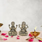 Super Fine Brass Lakshmi Ganesha Idol Laxmi Ganesh Diwali Pooja Gift Decoration Showpiece (Height 2 Inch)