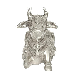 Brass Nandi Cow Statue Idol for Diwali Home Decor | Length : 8 Inches