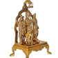 Brass Ram Darbar (Ram JI, Lakshman Ji, Sita Ji, Hanuman Ji) Statue Idol with Bell On Top for Diwali Temple | Height : 14 Inches