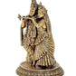 Fine Brass Radha Krishna Idol Standing Pose Brass Idol Multicolor Statue, Height : 6 Inch