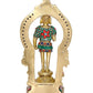 Brass Standing Lord Kartikeya Murugan Murti Decorative Showpiece Brass Idol Height 10 Inch