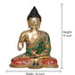 Brass Buddha Statue - Handcrafted Spiritual Decor for Home and Office - Meditating Buddha Idol (Height 17 Inch)