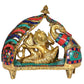 Brass Radha Krishna Idol Statue Sculpture Figurine for Home Temple Office Gift Multicolour Height 9 Inches